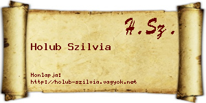 Holub Szilvia névjegykártya